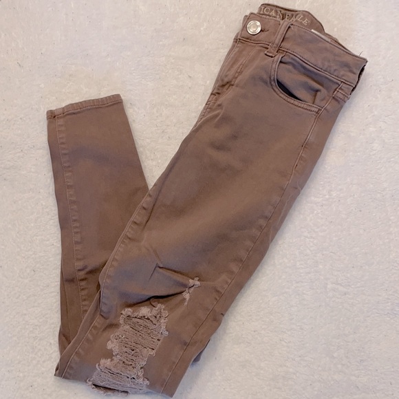 American Eagle Distressed Jegging Pants - Picture 1 of 8